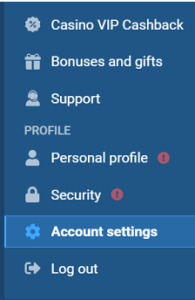 Can I use my profile to close my 1xbet account?