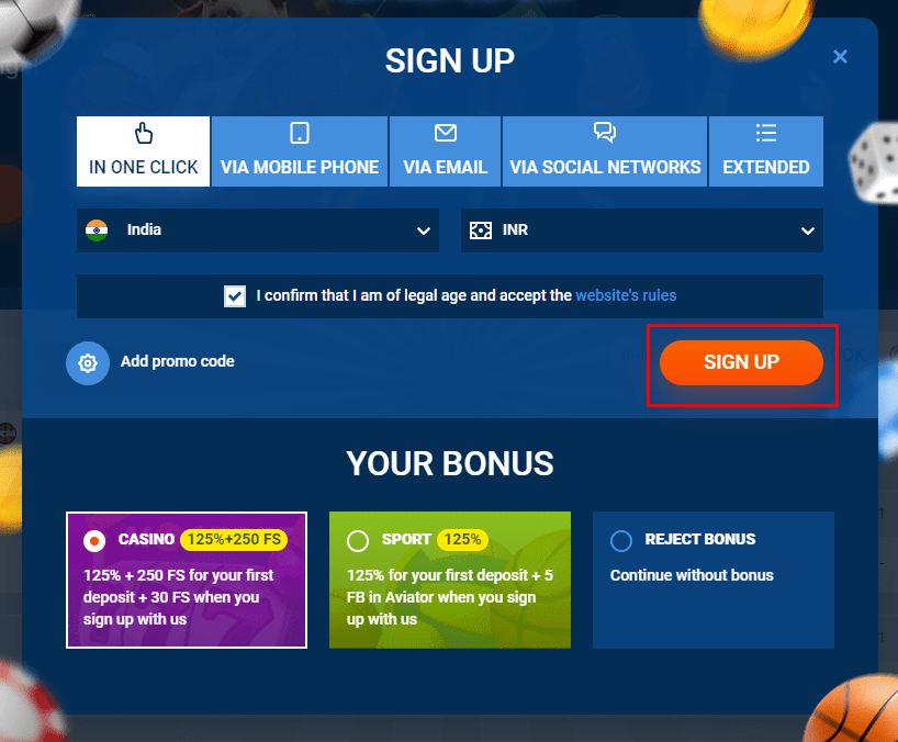 oneclicksignup